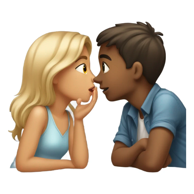 girl kissing home alone boy  sticker