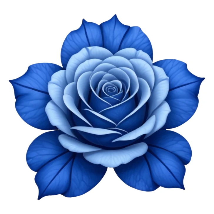 rose shape flower, no stem, now make it a indigo color sticker