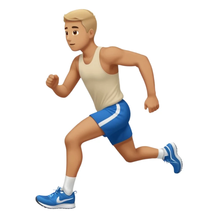 tall, stocky man running in a track meet sticker