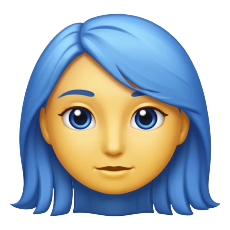 Un emoji myrtille féminin avec des cils  sticker