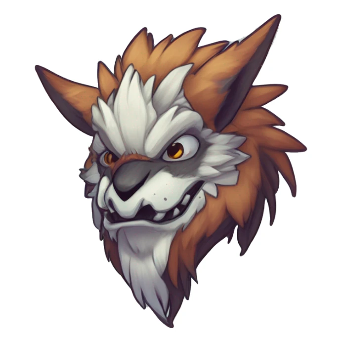 Cute Protogen-vernid-sergal-wickerbeast by griffsnuff & LiLaiRa & Falvie sticker