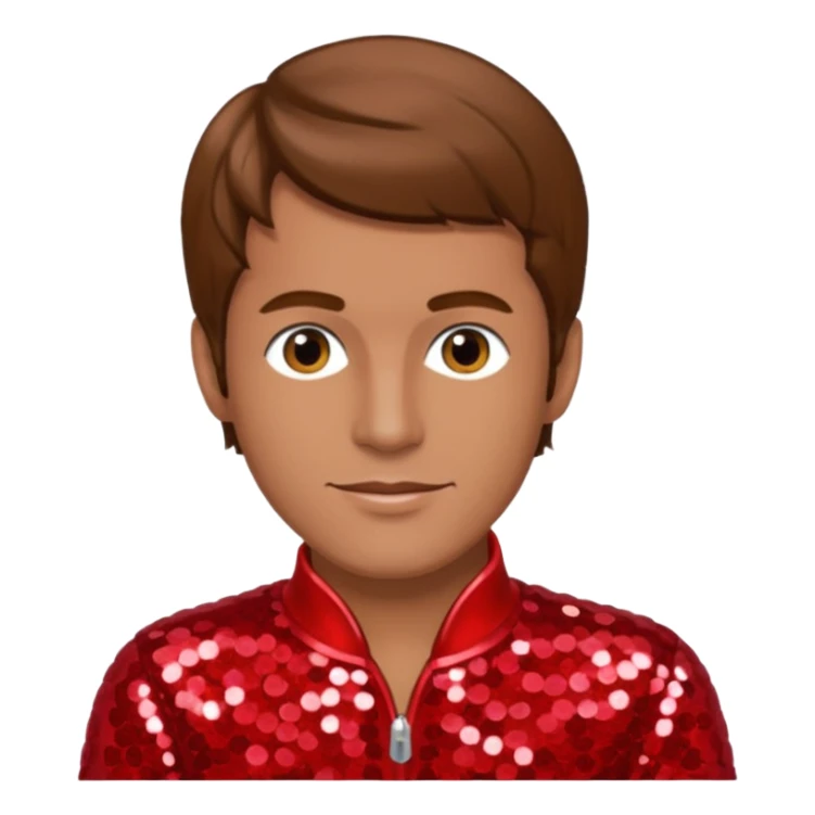 Peter Allen with Brown Hair, Red Sequin Outfit sticker