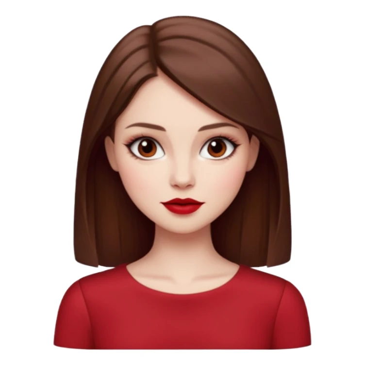 ELENA GILBERT FROM VAMPIRE DIARIES WITH RED TOP AND STRAIGHT HAIR RED LIPSTICK AND BLUSH sticker