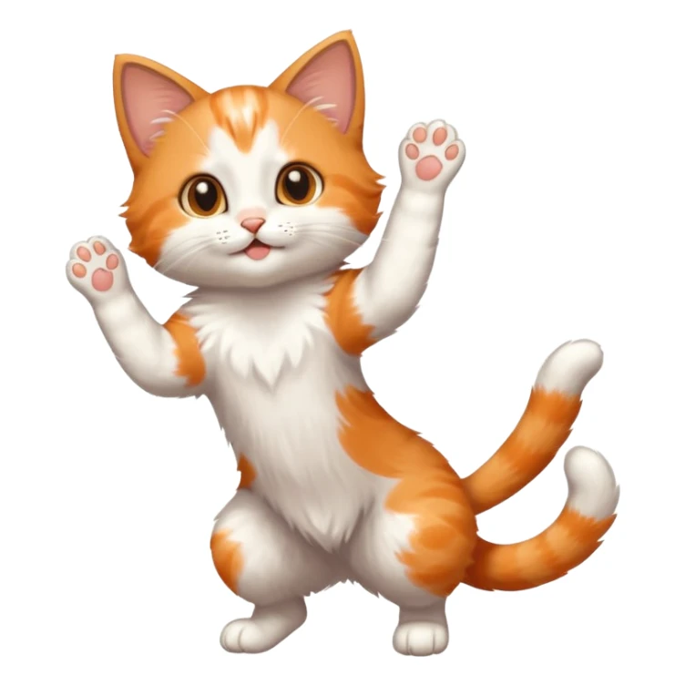  Cutest kitten on hind legs stretching sticker