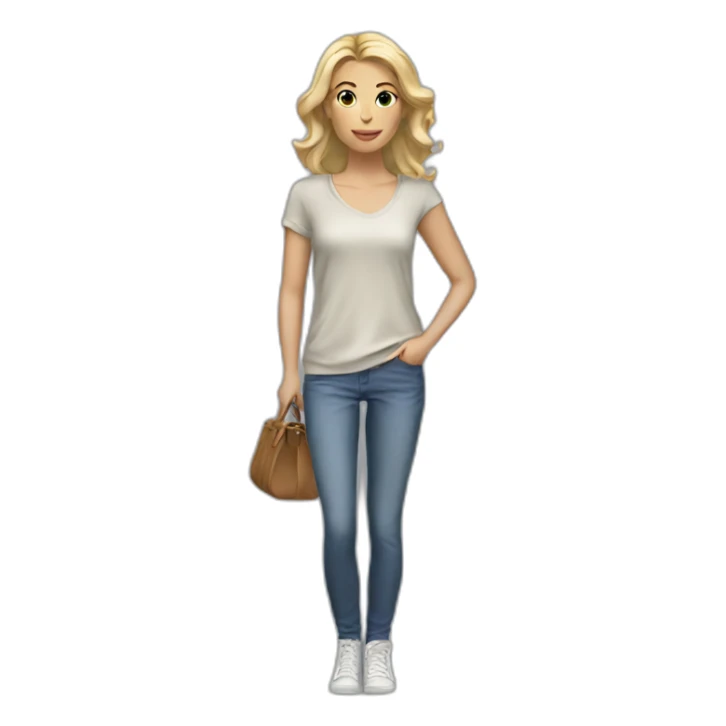 white woman casual fashion sticker