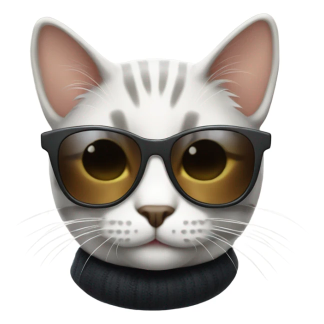 Cat with sunglasses sticker