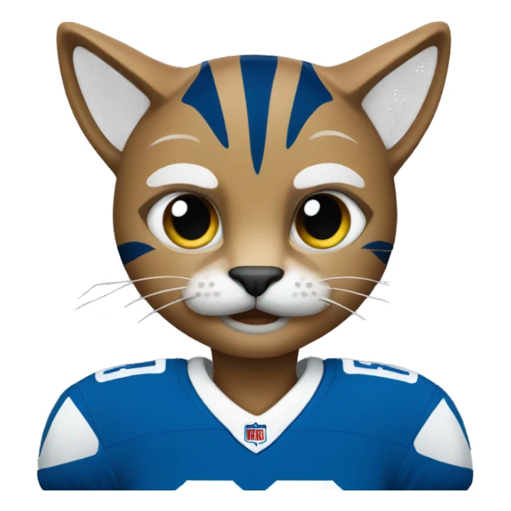 wildcat wearing blue football jersey sticker