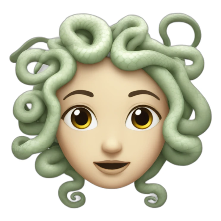 Medusa gorgona white snakes sticker