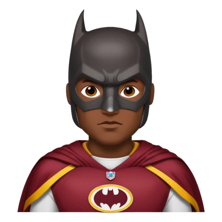 Batman with the Washington redskins uniform sticker