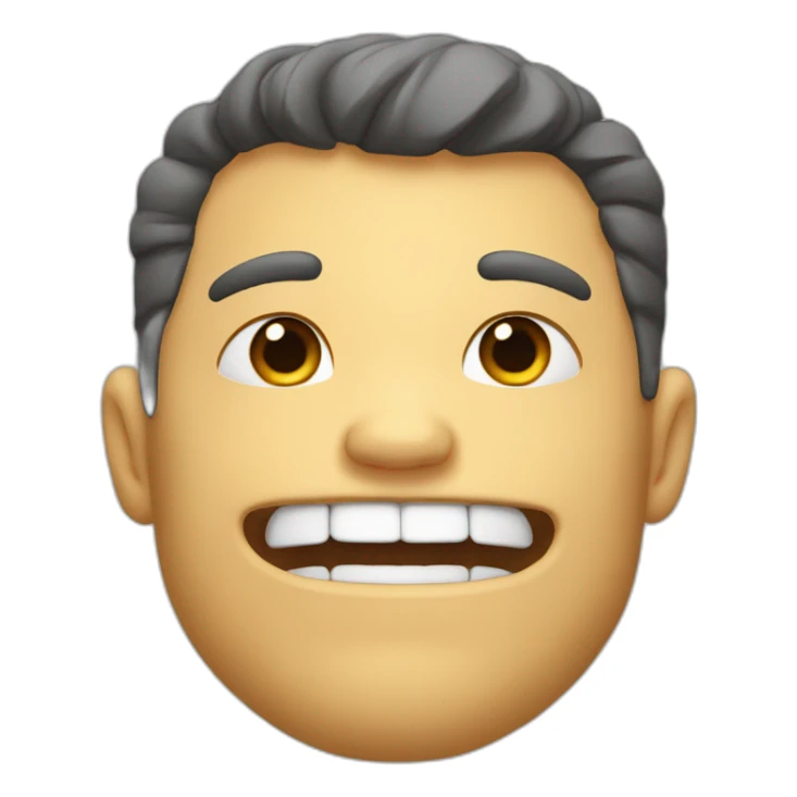 strong muscilar jaw male face mewing sticker