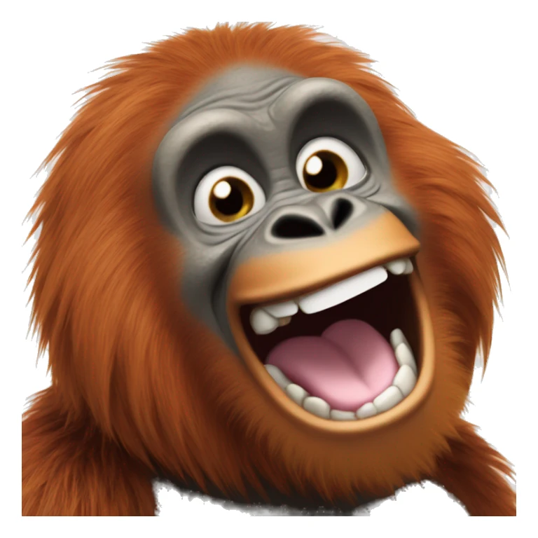 laughing orangutaun  sticker