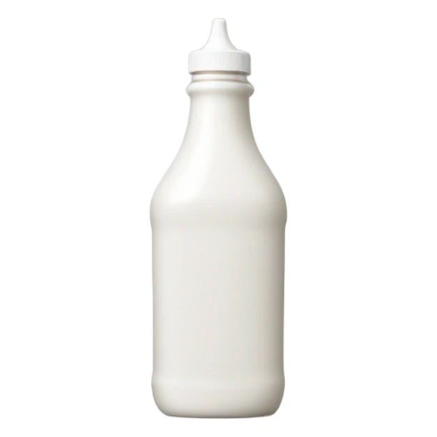white Squeeze Sauce Bottle but thinner bottle gotta have cap sticker