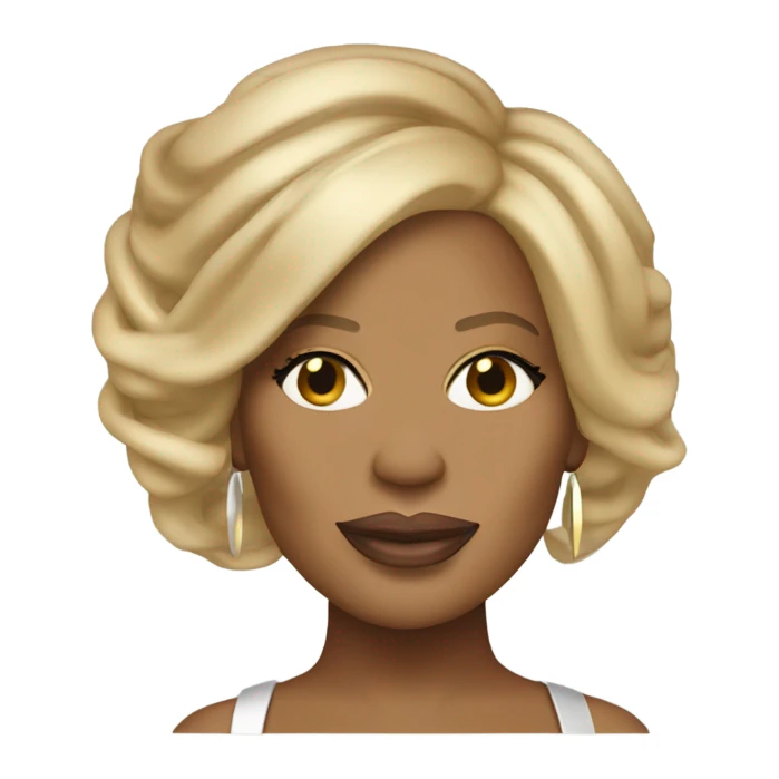 Mary J. Blige with Halo Hairstyle sticker