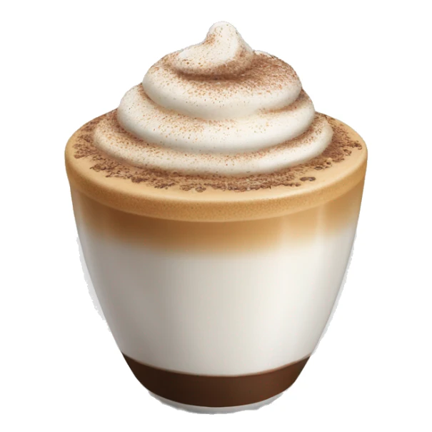 “Cappuccino with frothy milk and a sprinkle of cocoa on top.” sticker