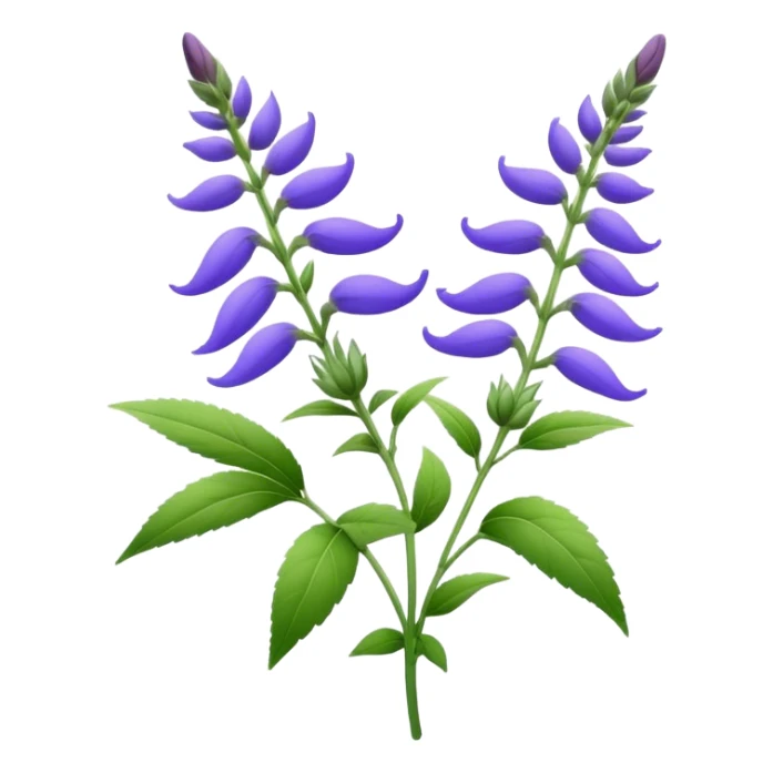 nice salvia flower for a logo for a web sticker