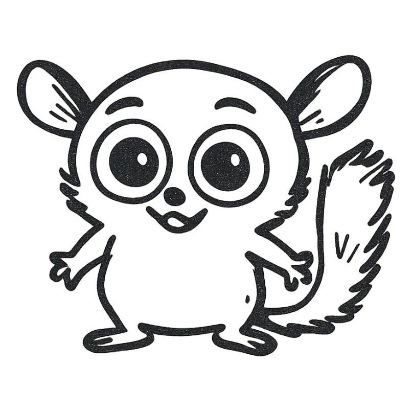 Madagascar Mort in a cute hand drawn style sticker