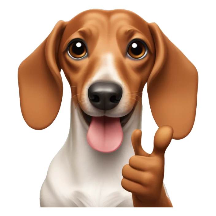 Dachshund thumbs up sticker