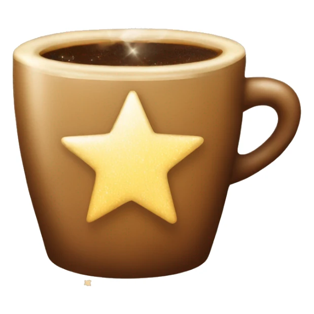 coffee with shining stars and spakles sticker