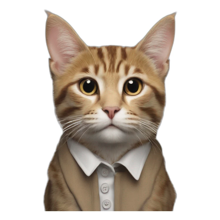 Anthropomorphic Cat Furry wearing blue shirt sticker