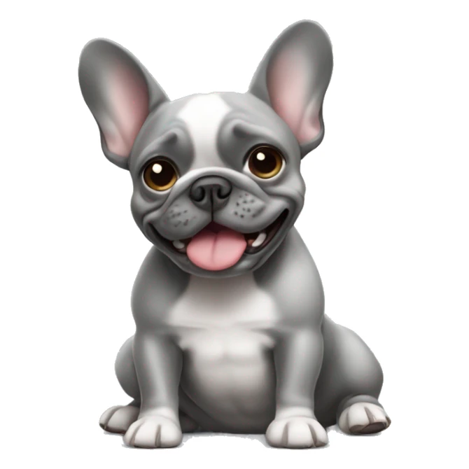 French bulldog grey farting sticker