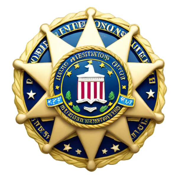 Federal bureau of investigations badge sticker
