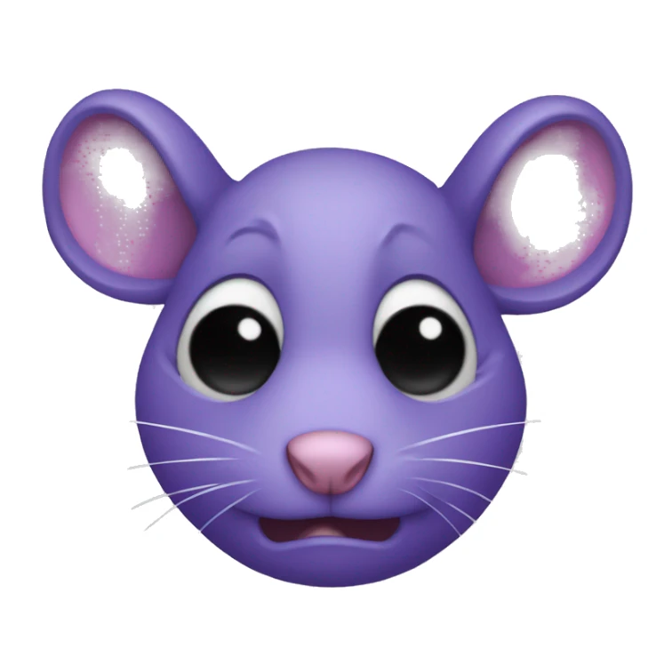 Purple rat crying with smudged black mascara under the eyes sticker