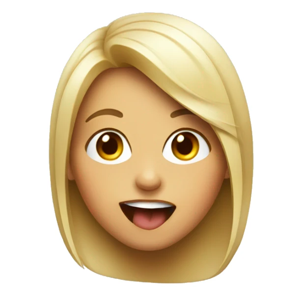 Girl sticking her tongue out sticker