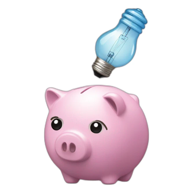 Idea bulb in piggy bank sticker