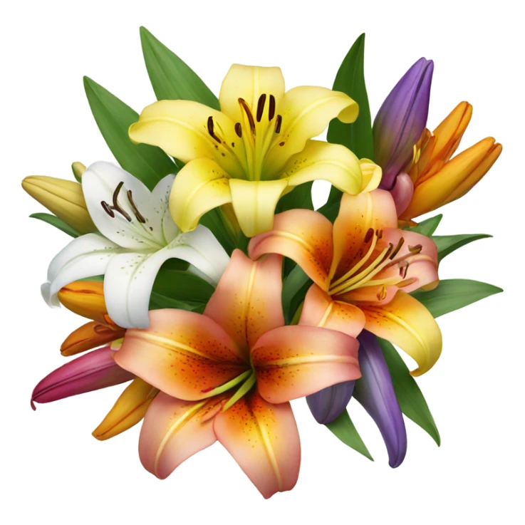 Bouquet of lilies  sticker