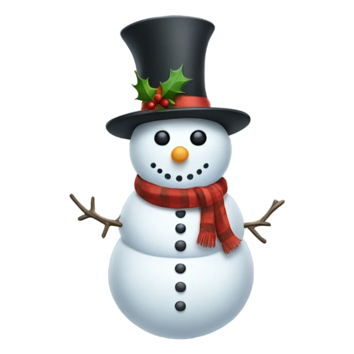 full body christmas hat snowman sticker