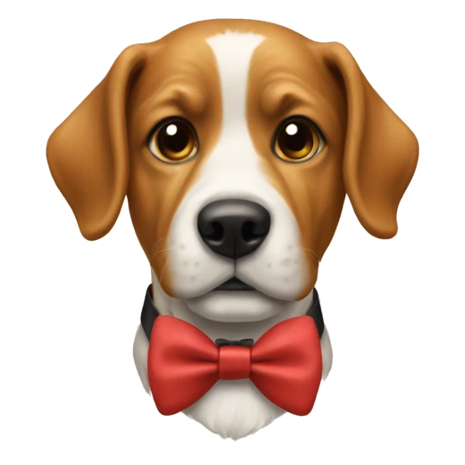 Dog wearing a bow tie  sticker