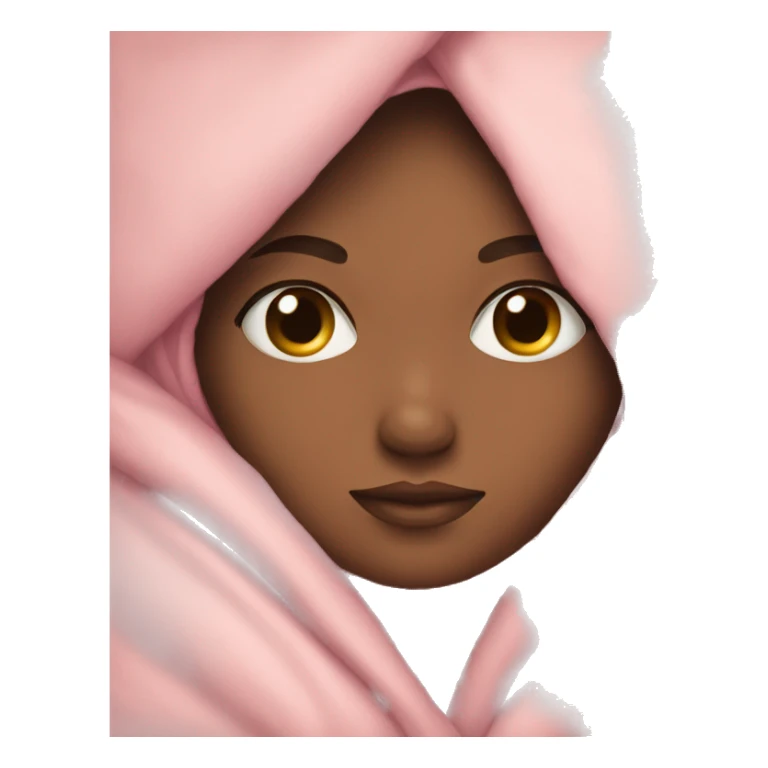 Girl wrapped up in pastel pink blanket sticker