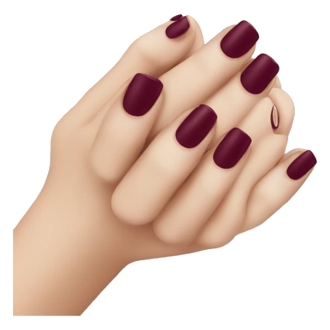 Burgundy nails sticker