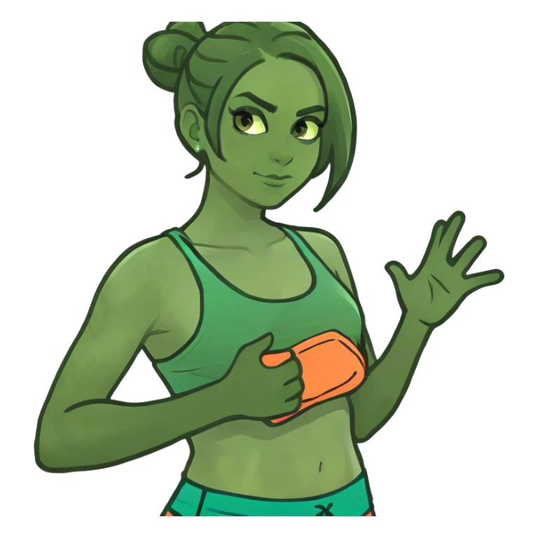 girl with boxers on hands sticker