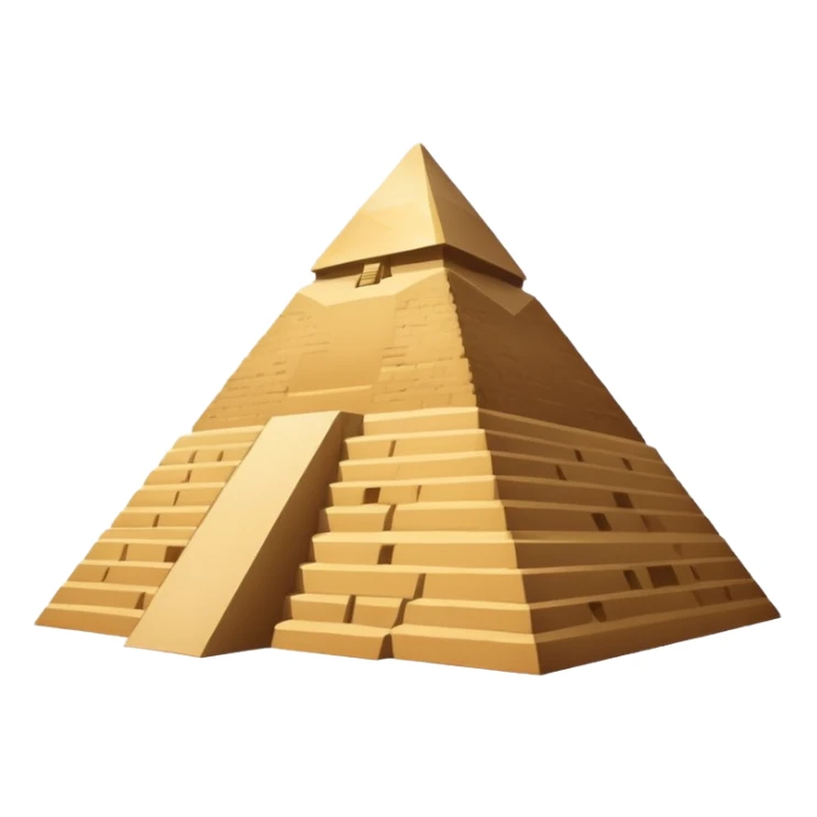 the Great Pyramid of Giza, simple, clear style sticker