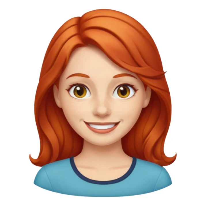 cruise emoji with a red headed woman sticker