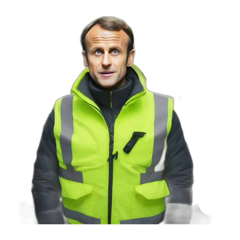 Emmanuel macron supportant les gilets jaunes sticker