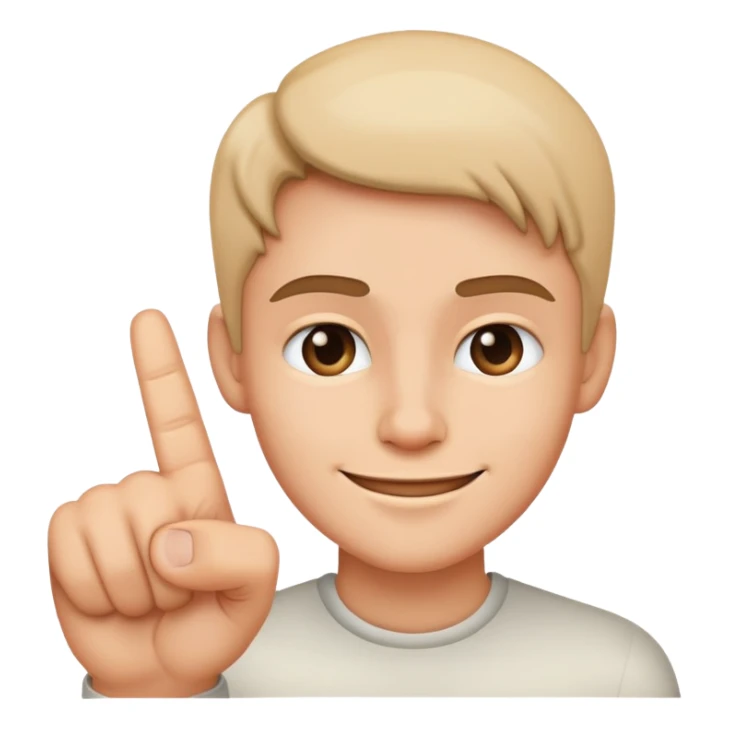 Smirk with a finger like come here sticker