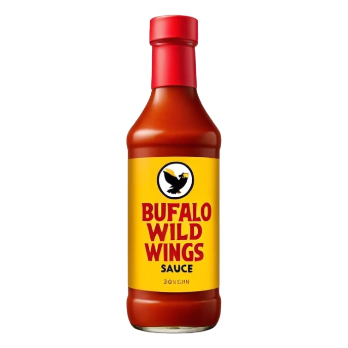 Buffalo Wild Wings sauce brand bottle  sticker