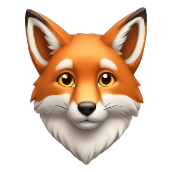 Renard cœur sticker