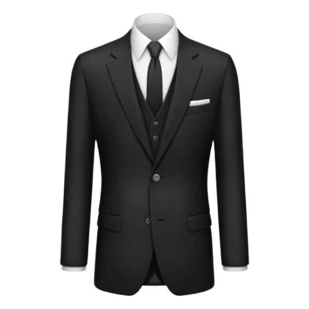 chaqueta de traje negra de lana sticker