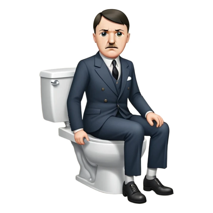 Adolf Hitler auf Toilette  sticker