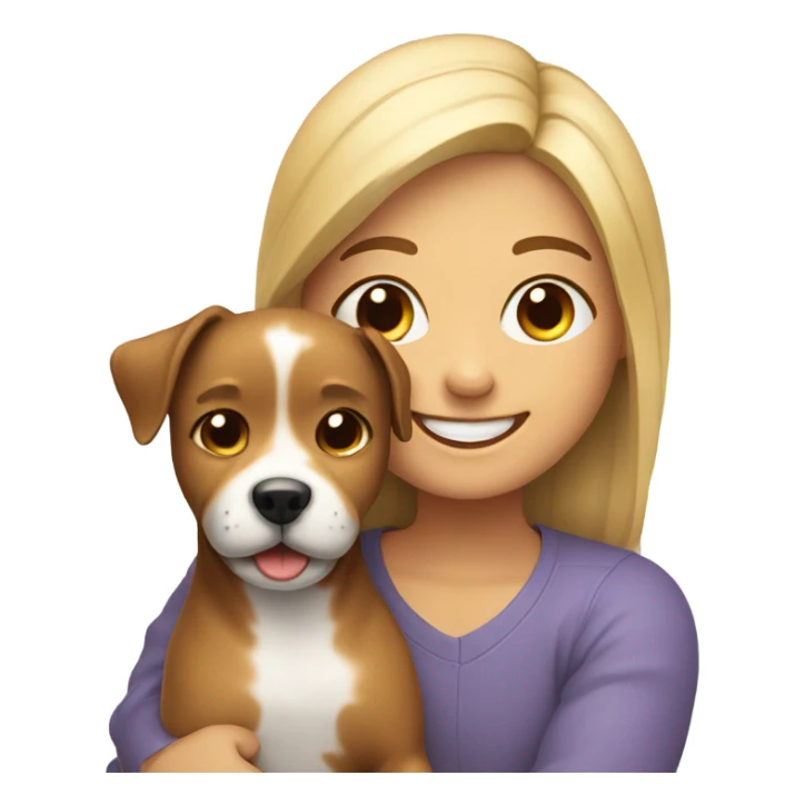 A cute person with a dog  sticker