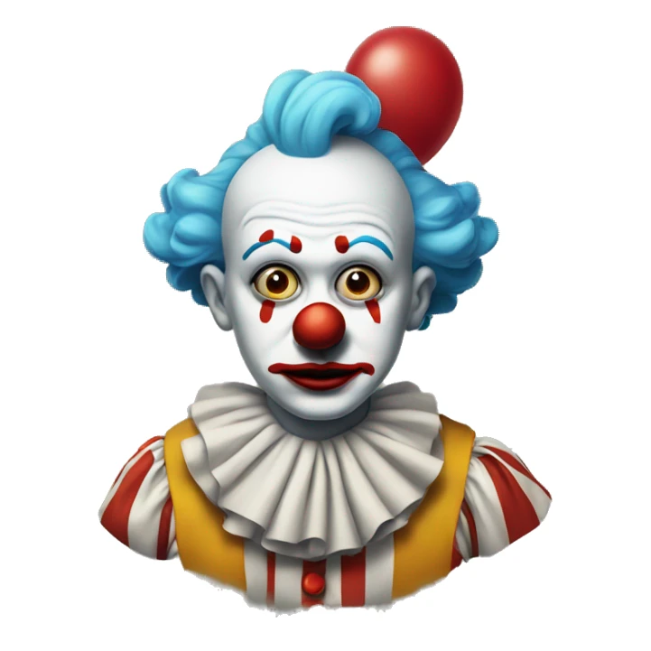 thought coming out of a clown sticker