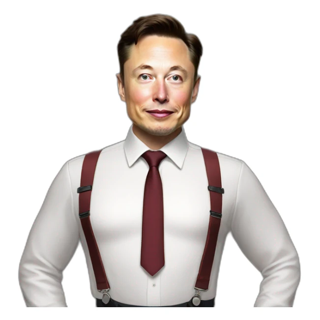 elon musk in suspender belt sticker