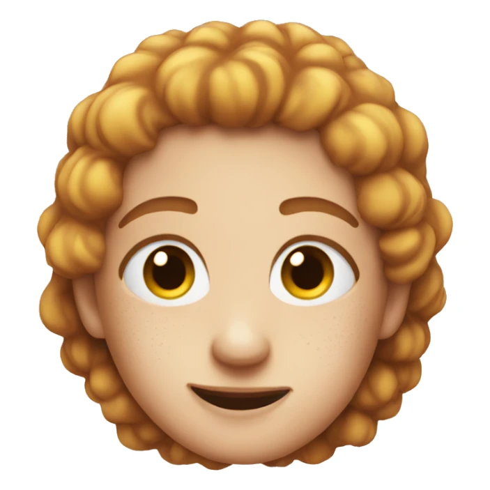 make me an emoji of a face with bold freckles sticker