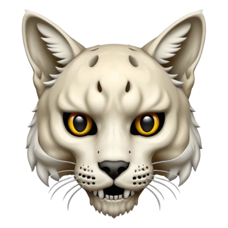 The real skull of a lynx sticker