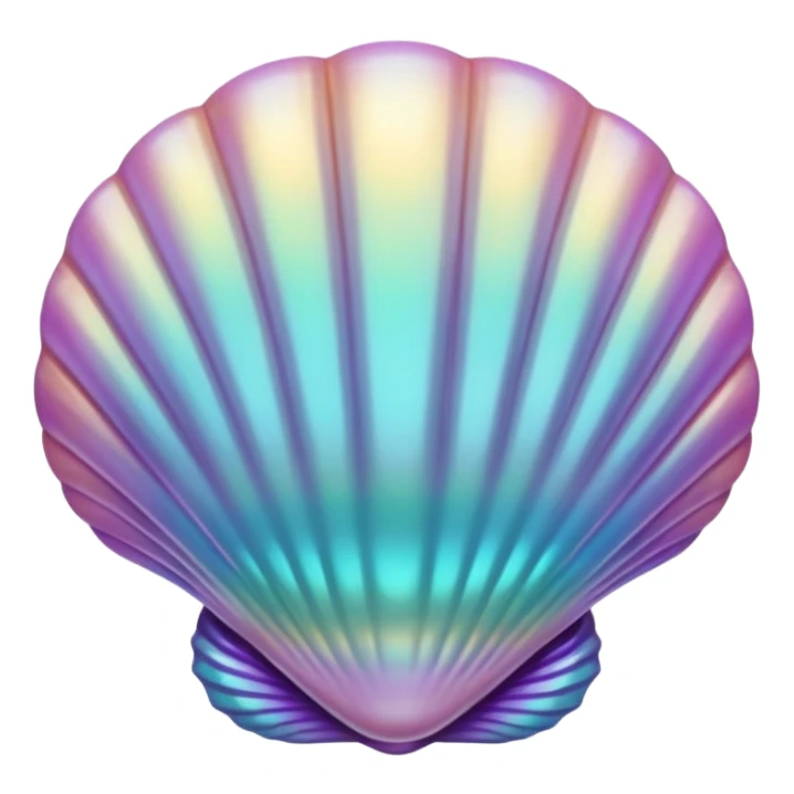 Sea shell pearl sticker