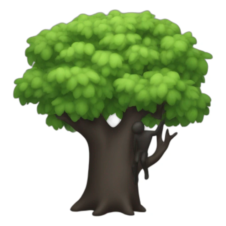 Un homme noir dans un arbre sticker