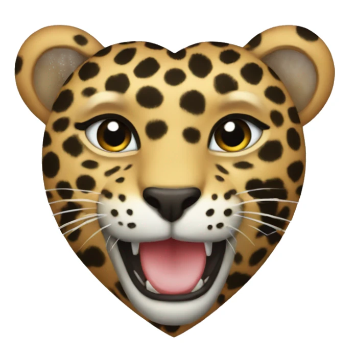 leopard heart  sticker